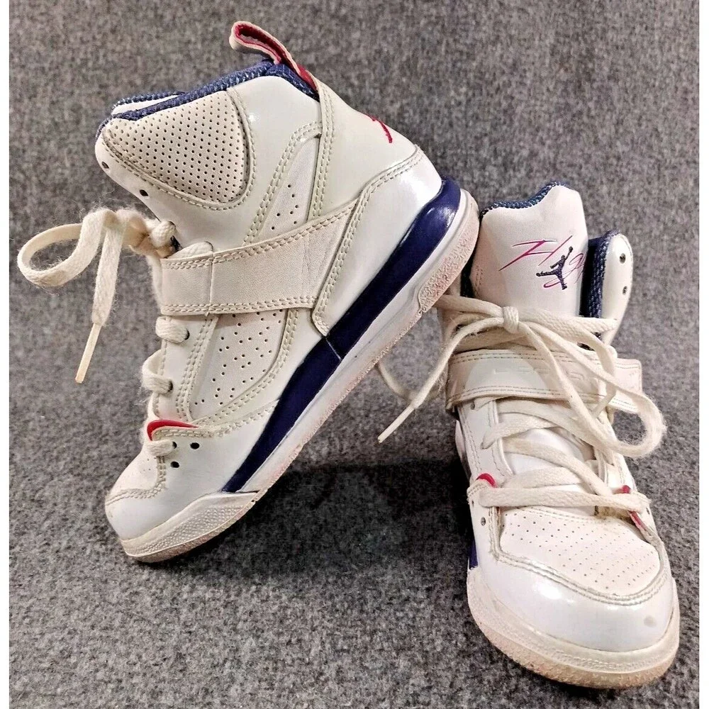 Nike Air Jordan Girls Flight 45 High Cut 524863-116 Sneakers US 12C EUR 25.9